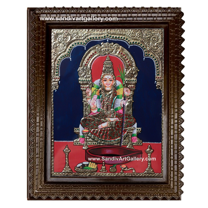 Kamatchi Amman Tanjore Painting3